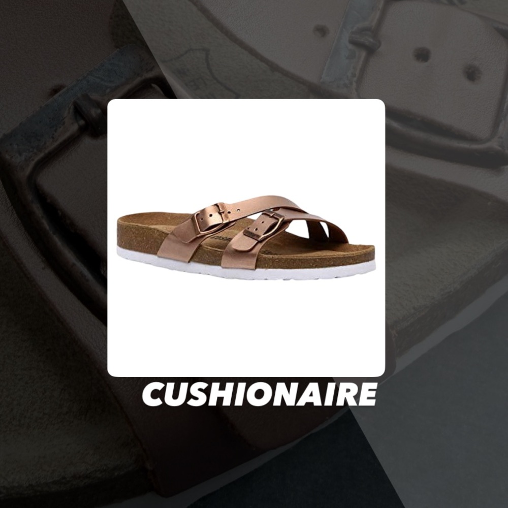 NWOT Cushionaire Liza Cork Footbed Sandals